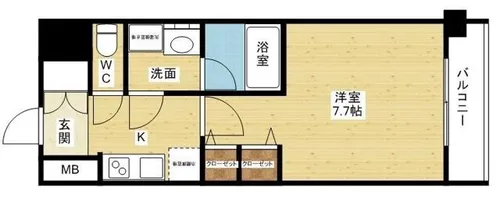 スプランディッド三国Ⅰ【7階】の間取り