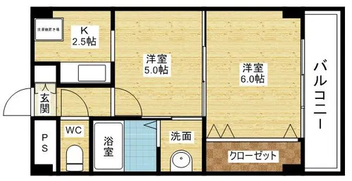 ハイツ新和【4階】の間取り