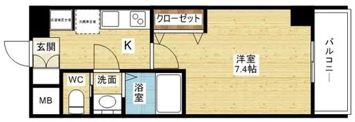 Luxe神崎川【5階】の間取り