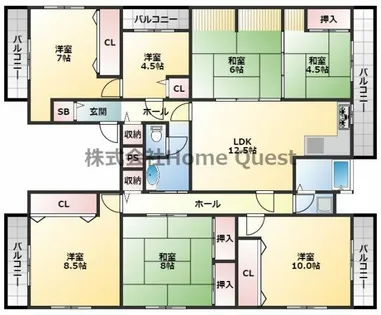 ラ・フォーレ大蓮【3階】の間取り