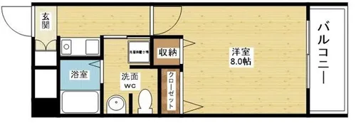 アスリート新大阪Ⅱ番館【8階】の間取り