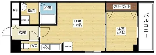セノアタワー新大阪【2階】の間取り