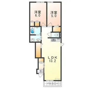 クレスト霞ヶ丘【1階】の間取り