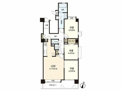 パーク・ノヴァ高取南【4階】の間取り