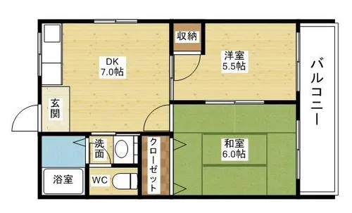 生島コーポ【4階】の間取り