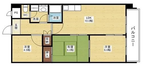 クレール辻堂【7階】の間取り