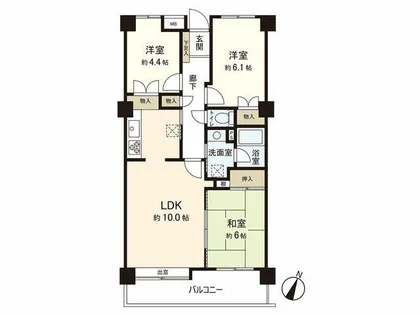 パーク・ノヴァ高取南【2階】の間取り