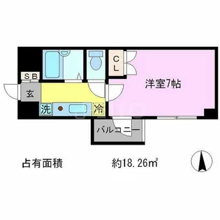 1Kの間取り画像