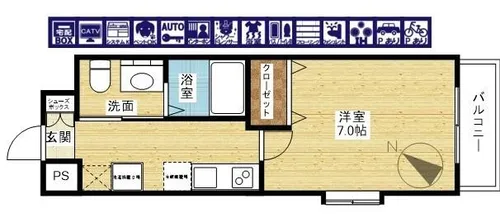 CASSIA豊中三国【2階】の間取り