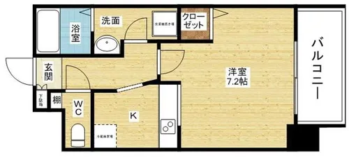 カスターニャ三国本町【6階】の間取り