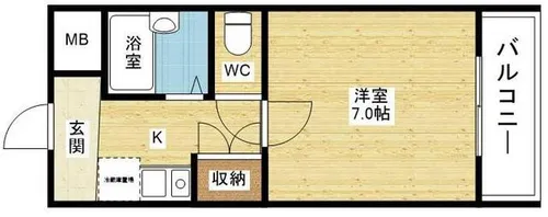 ヴィルヌーブ【2階】の間取り