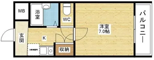 ヴィルヌーブ【2階】の間取り