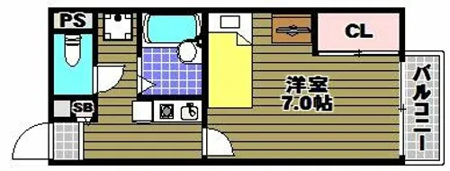 レオパレスさくら【1階】の間取り