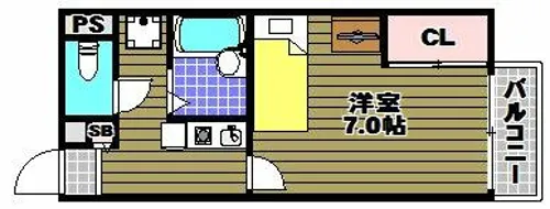 レオパレスさくら【1階】の間取り