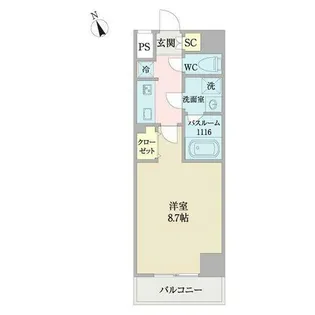 コントレイルりんくう常滑【1階】の間取り