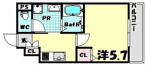 レガーロ雲井【5階】の間取り