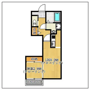 バーンメアオ ラチャ【1階】の間取り