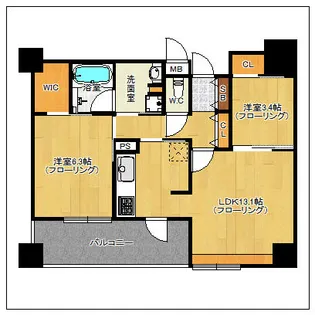 エンクレスト博多PREMIER【13階】の間取り