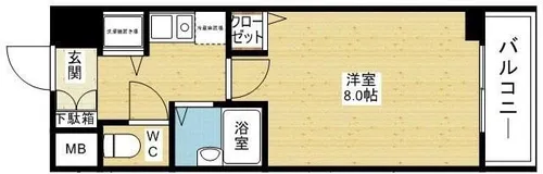 日大ロイヤル西中島【9階】の間取り