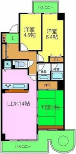 光明池アーバンライフ【410号室】の間取り