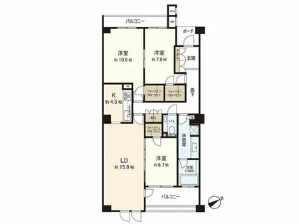 Brillia平尾浄水【4階】の間取り