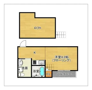 ドリームウッズ箱崎VIII【2階】の間取り