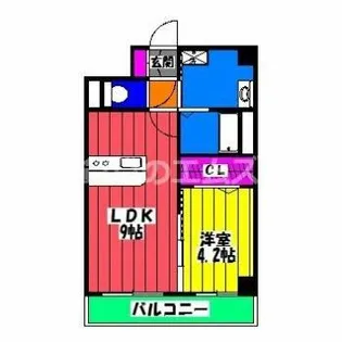 アイ・ウエスト高宮【4階】の間取り