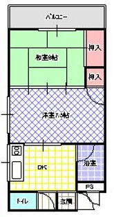 レジデンスパール【101号室】の間取り