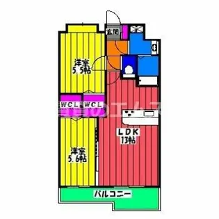 ファーストポイント東比恵【203号室】の間取り