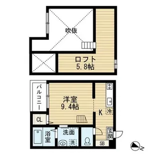 クローバー【101号室】の間取り