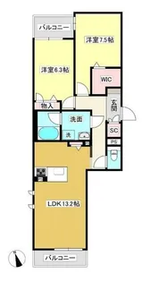 シャーメゾンガーデンズ丸山【3階】の間取り