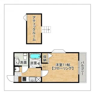 ピュア県庁弐番館【307号室】の間取り