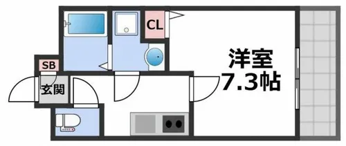 ラパンジール四天王寺東【3階】の間取り