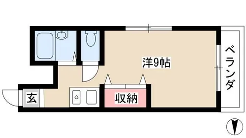 グランヴィア庄内【2A号室】の間取り