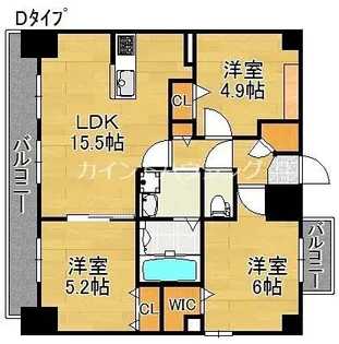 ZioⅧ清水丘【8階】の間取り
