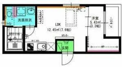 fleuve B(フルーヴB)【3階】の間取り