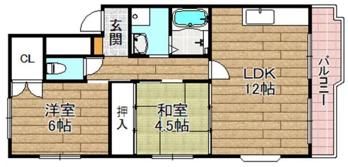 グランディ栄町【3階】の間取り