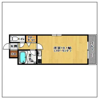 ソシエール箱崎【405号室】の間取り