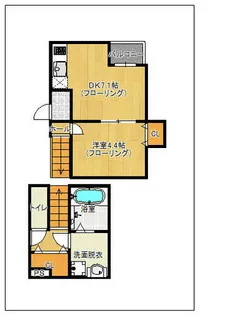 アハイブ箱崎駅前【103号室】の間取り
