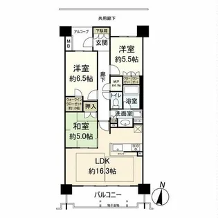 パークホームズ夙川松下町【1階】の間取り