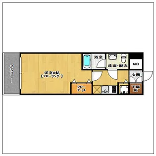 ピュアドームエスパリエ博多【6階】の間取り