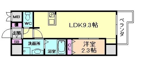 ONLY ONE鶴之荘(オンリーワン鶴之荘)【301号室】の間取り