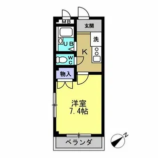 メルベーユHAJI【2階】の間取り