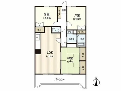 ホワイトコーポ大谷【5階】の間取り