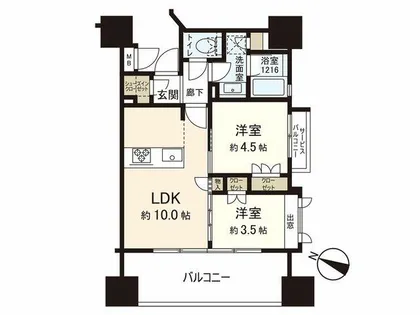クリオラベルヴィ博多【13階】の間取り