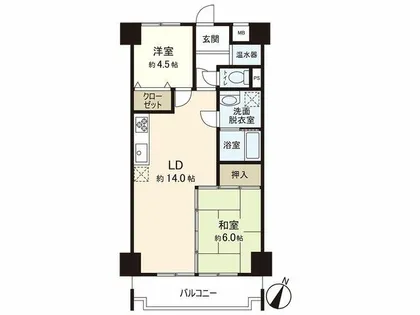 ライオンズマンション薬院第3【5階】の間取り