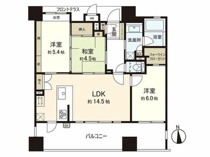 イニシア大濠公園【10階】の間取り