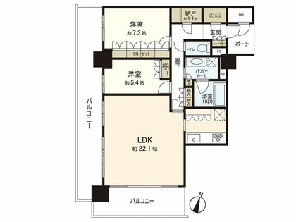 MJR赤坂タワー【7階】の間取り
