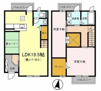 サンシャインパルクA棟【1階】の間取り