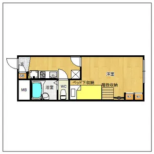 レオパレスCOMFORT五条【1階】の間取り